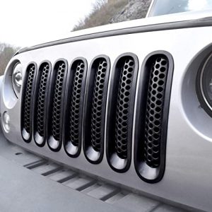 Black Trim Front Grille Cover Insert Mesh w/o locker hole