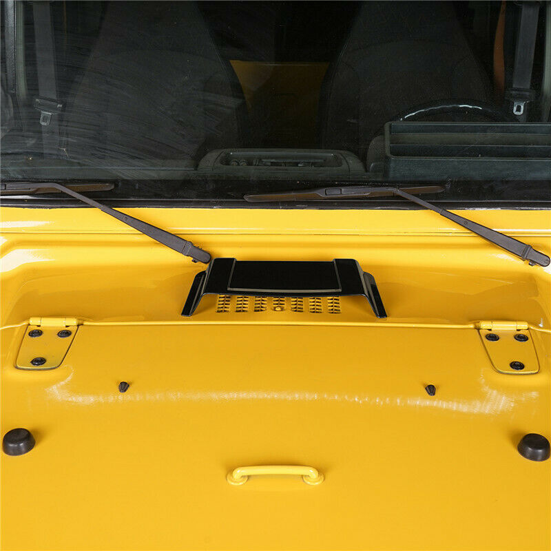 Black ABS Air Intake Hood Vent Scoop Cover Trim For Jeep Wrangler JK - Image 2